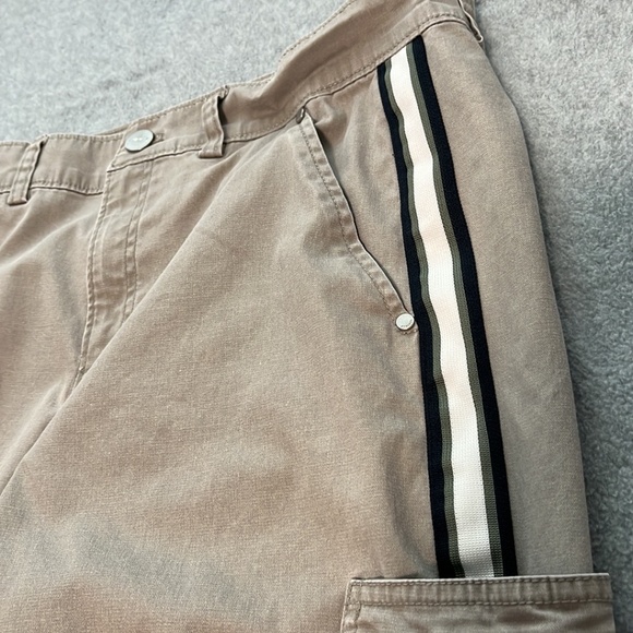 Athleta Summet Cargo Pants Size 2 Skater Casual Preppy Striped Khaki Gorpcore - Picture 10 of 11